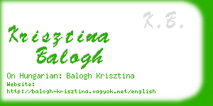 krisztina balogh business card